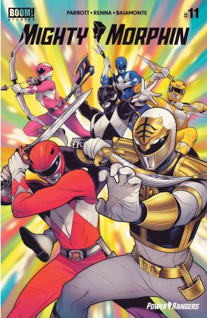 Mighty Morphin 11F published by Boom! with cover art by Elizabeth Torque