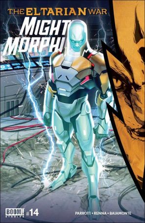 Mighty Morphin 14A published by Boom! with cover art by InHyuk Lee