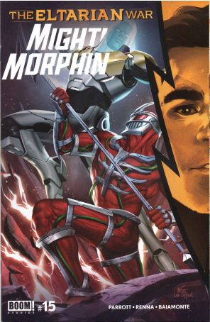 Mighty Morphin 15A published by Boom! with cover art by InHyuk Lee