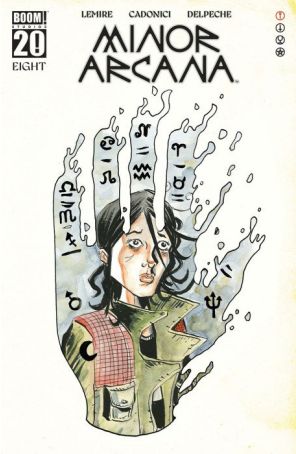 Minor Arcana 8A published by Boom! with cover art by Jeff Lemire