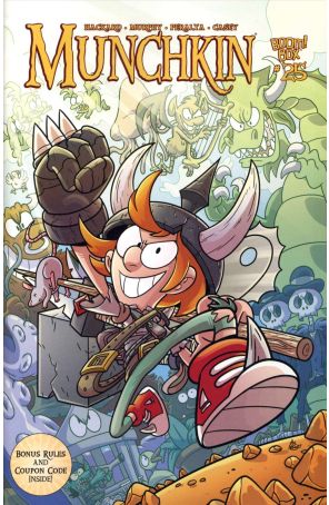 Munchkin 25 published by Boom! with cover art by Ian McGinty