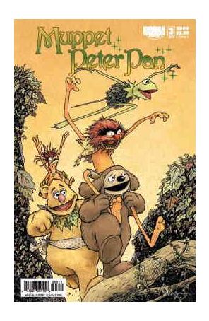 Muppet Peter Pan 3A published by Boom! with cover art by David Petersen