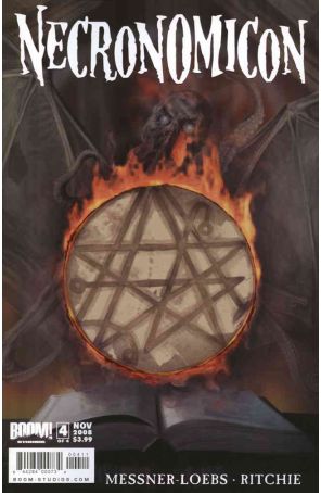 Necronomicon 4 published by Boom! with cover art by J.K. Woodward