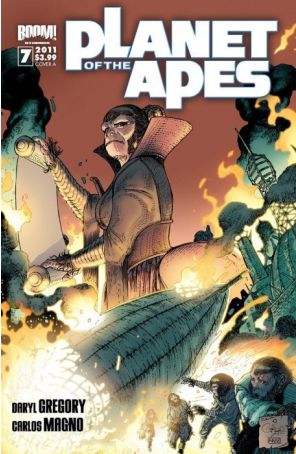 Planet of the Apes (5th Series) 7A published by Boom! with cover art by Carlos Magno