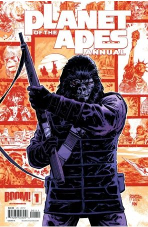 Planet of the Apes (5th Series) Annual 1A published by Boom! with cover art by Gabriel Hardman