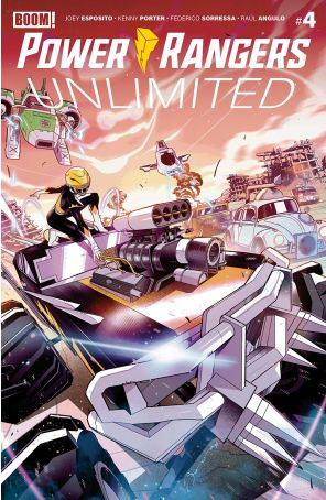 Power Rangers Unlimited 4A published by Boom! with cover art by Federico Sorressa