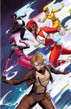 Power Rangers: Across the Morphin Grid 1F published by Boom! with cover art by Ejikure