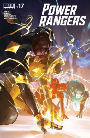 Power Rangers 17A published by Boom! with cover art by Gerald Parel