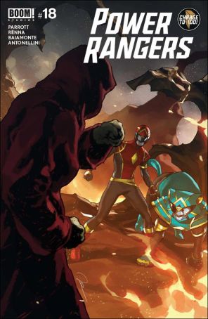 Power Rangers 18A published by Boom! with cover art by Gerald Parel