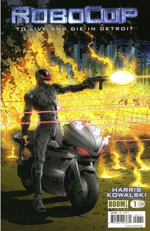 Robocop: To Live and Die in Detroit 1 published by Boom! with cover art by Piotr Kowalski
