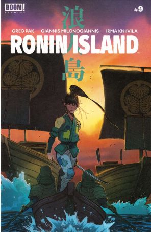 Ronin Island 9 published by Boom! with cover art by Giannis Milonogiannis