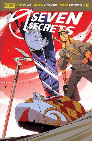 Seven Secrets 12A published by Boom! with cover art by Daniele Di Nicuolo