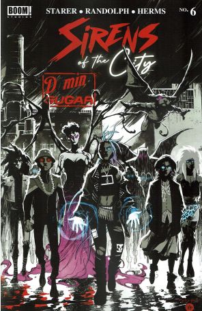 Sirens of the City 6A published by Boom! with cover art by Khary Randolph