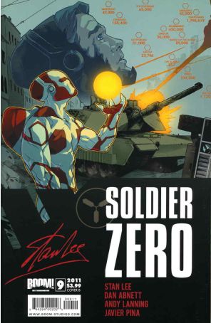 Soldier Zero 9B published by Boom! with cover art by Kalman Andrasofszky
