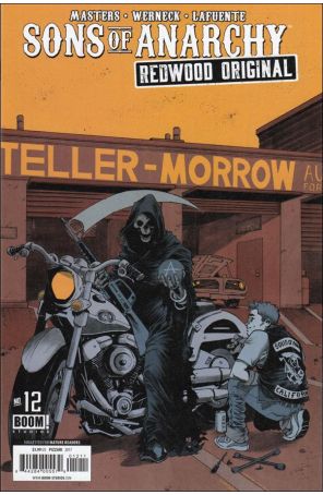 Sons of Anarchy Redwood Original 12 published by Boom! with cover art by Luca Pizzari