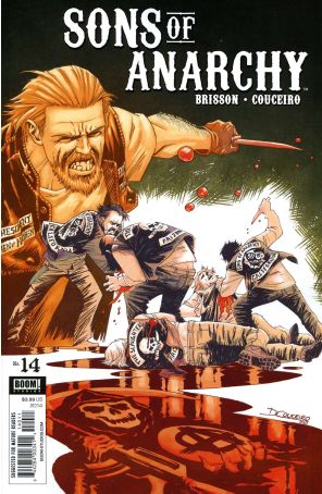 Sons of Anarchy 14 published by Boom! with cover art by Damian Couceiro