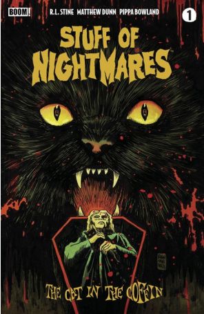Stuff of Nightmares: The Cat in the Coffin 1A published by Boom! with cover art by Francesco Francavilla