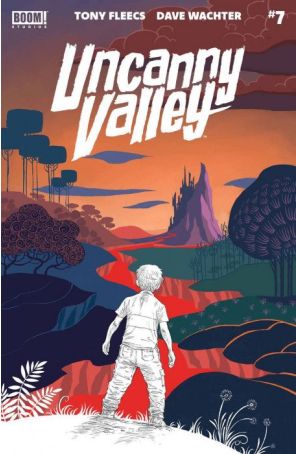Uncanny Valley 7A published by Boom! with cover art by Dave Wachter