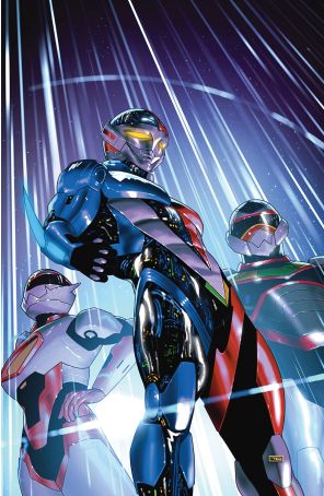 VR Troopers 1E published by Boom! with cover art by Taurin Clarke