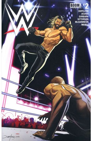 WWE 2 published by Boom! with cover art by Dan Mora