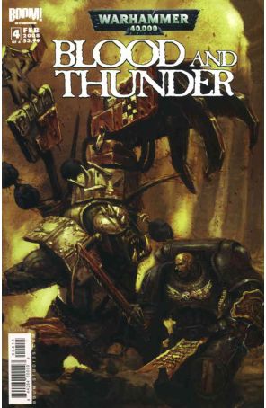 Warhammer 40,000: Blood and Thunder 4A published by Boom! with cover art by King Mong