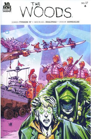 The Woods 17 published by Boom! with cover art by Michael Dialynas