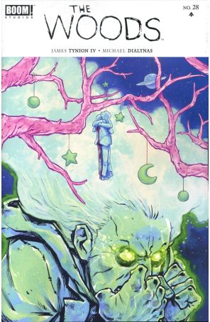The Woods 28 published by Boom! with cover art by Michael Dialynas