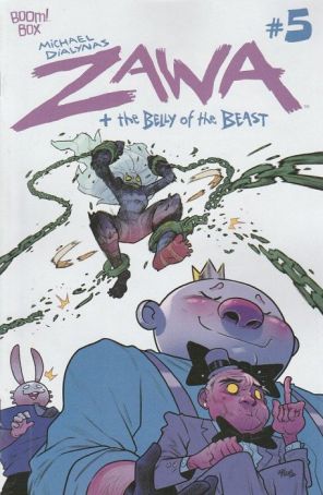 Zawa + The Belly of the Beast 5E published by Boom! with cover art by Logan Faerber