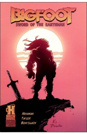 Bigfoot: Sword Of The Earthman 1 published by Brewhouse with cover art by Andy Taylor