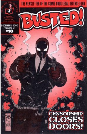 Busted! (vol. 2) 10 published by CBLDF with cover art by Tone Rodriguez