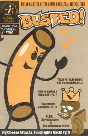 Busted! (vol. 2) 12 published by CBLDF with cover art by Stu Helm