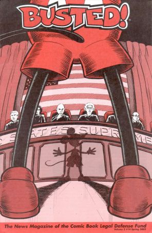 Busted! (vol. 2) 14 published by CBLDF with cover art by Rich Koslowski