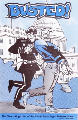 Busted! (vol. 2) 16 published by CBLDF with cover art by Dean Haspiel