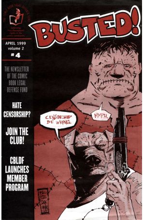 Busted! (Vol. 2) 4 published by CBLDF with cover art by John Mueller