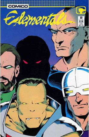 Elementals (Vol. 1) 22 published by COMICO with cover art by Bill Willingham
