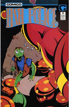 The Fish Police (Vol. 2) 12 published by COMICO with cover art by Steve Moncuse