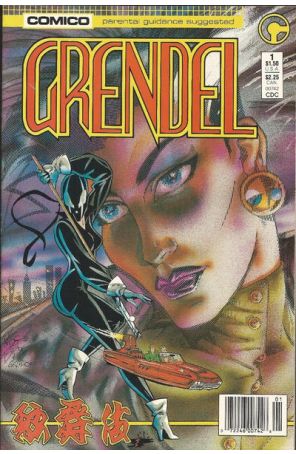 Grendel (2nd Series) 1 (Newsstand) published by COMICO with cover art by Arnold Pander and Jacob Pander