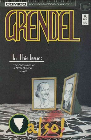 Grendel (2nd Series) 17 published by COMICO with cover art by Matt Wagner