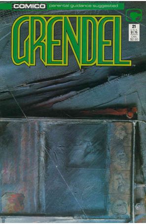 Grendel (2nd Series) 21 published by COMICO with cover art by Simon Tristam