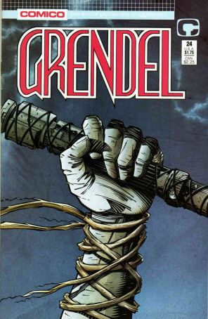 Grendel (2nd Series) 24 published by COMICO with cover art by John K. Snyder