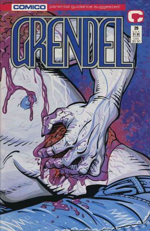 Grendel (2nd Series) 29 published by COMICO with cover art by Jay Geldhof