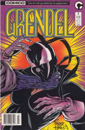 Grendel (2nd Series) 3 (Newsstand) published by COMICO with cover art by Arnold Pander and Jacob Pander