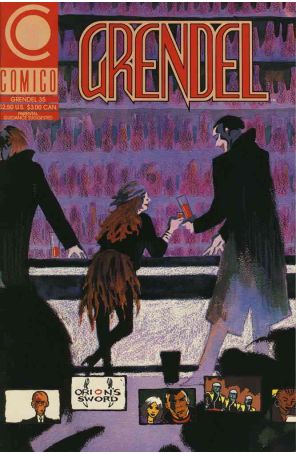 Grendel (2nd Series) 35 published by COMICO with cover art by Tim Sale