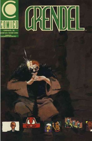 Grendel (2nd Series) 38 published by COMICO with cover art by Tim Sale