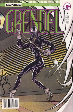 Grendel (2nd Series) 6 (Newsstand) published by COMICO with cover art by Arnold Pander and Jacob Pander