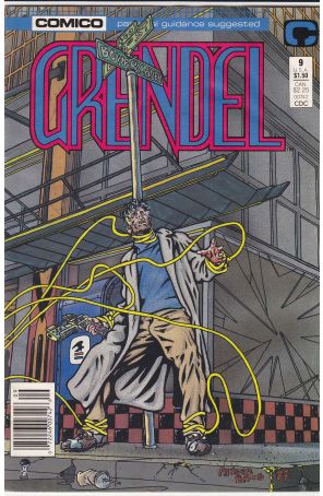 Grendel (2nd Series) 9 (Newsstand) published by COMICO with cover art by Arnold Pander and Jacob Pander