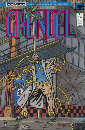 Grendel (2nd Series) 9 published by COMICO with cover art by Arnold Pander and Jacob Pander