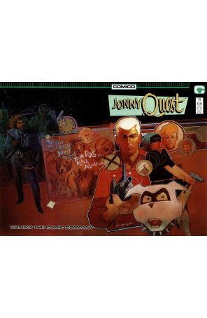 Jonny Quest (Comico) 11 published by COMICO with cover art by Bill Sienkiewicz