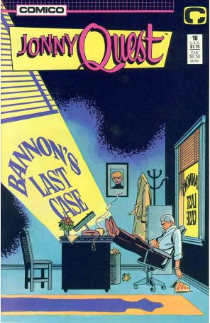 Jonny Quest (Comico) 18 published by COMICO with cover art by Marc Hempel