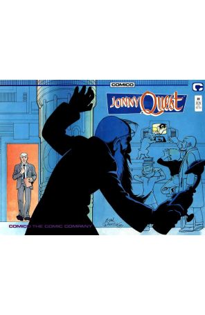 Jonny Quest (Comico) 22 published by COMICO with cover art by Marc Hempel, Mark Wheatley
